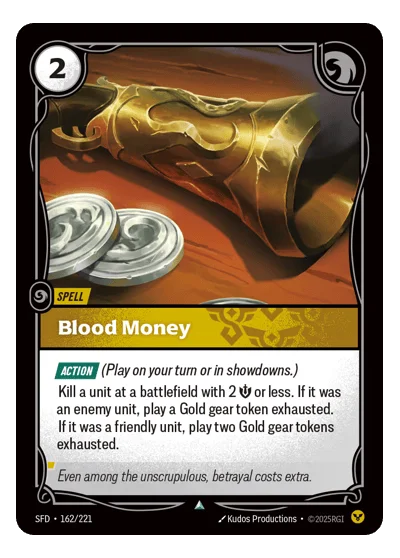 Blood Money SPF-162 Riftbound TCG
