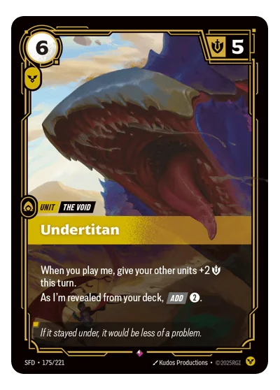 Undertitan SPF-175 Rare Spiritforged Riftbound TCG Card