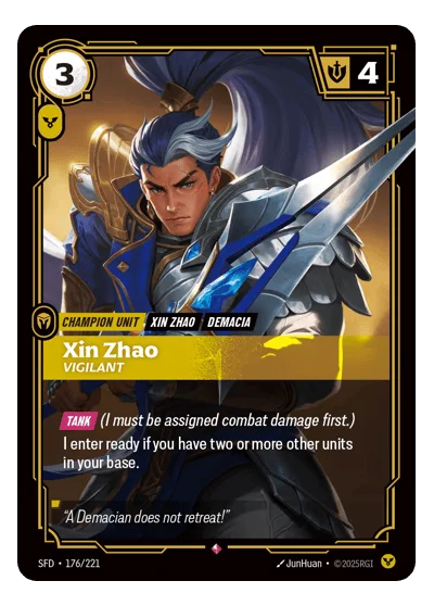 Xin Zhao, Vigilant SPF-176 Riftbound TCG