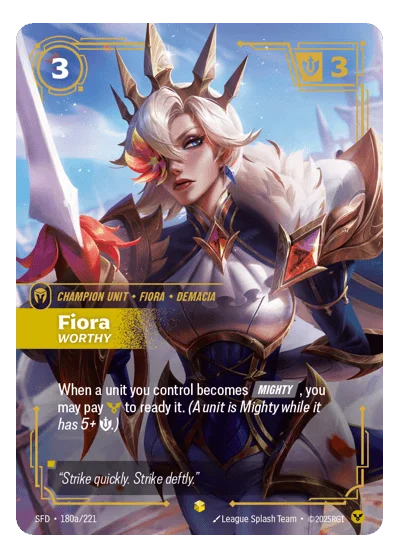 Fiora, Worthy SPF-180a Riftbound TCG