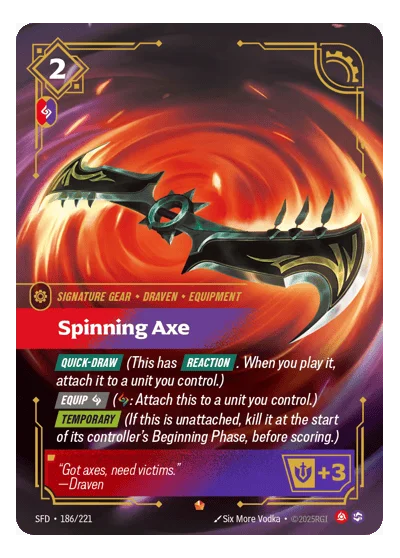 Spinning Axe SPF-186 Riftbound TCG
