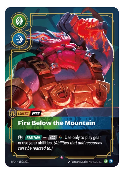 Fire Below The Mountain SPF-189 Riftbound TCG