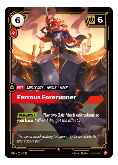 Ferrous Forerunner SPF-21 Riftbound TCG