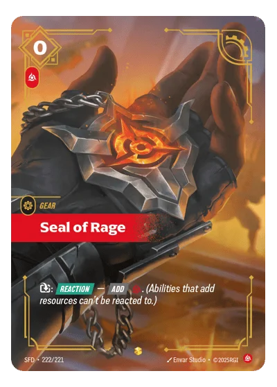 Seal Of Rage SPF-222 Riftbound TCG