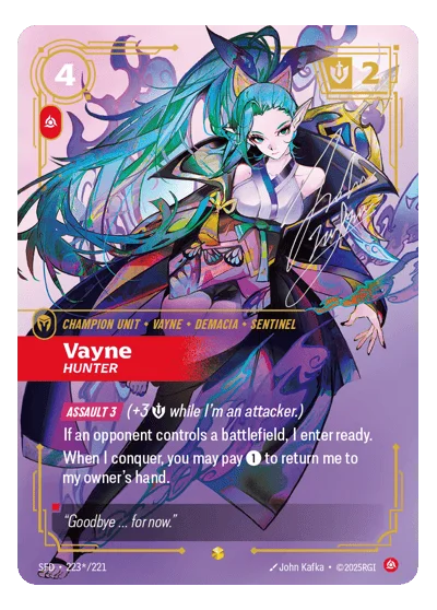 Vayne, Hunter SPF-223* Riftbound Chase Card