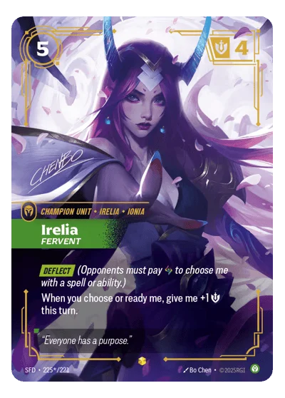Irelia, Fervent SPF-225* Riftbound Chase Card