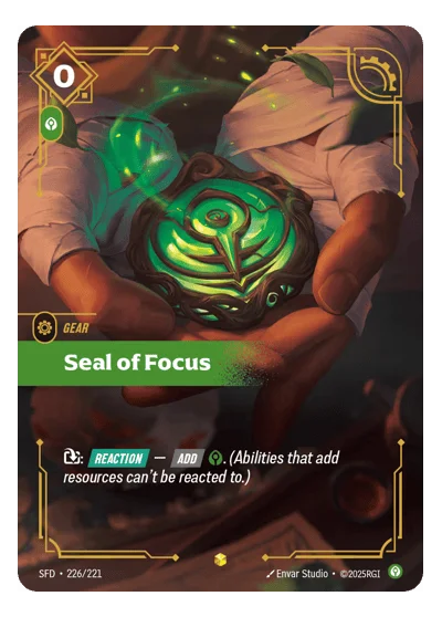 Seal Of Focus SPF-226 Riftbound Chase Card