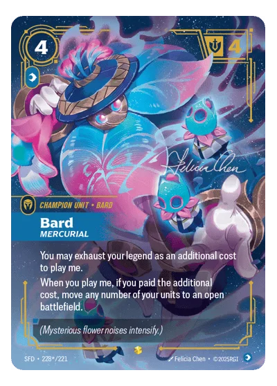 Bard, Mercurial SPF-228* Riftbound Chase Card