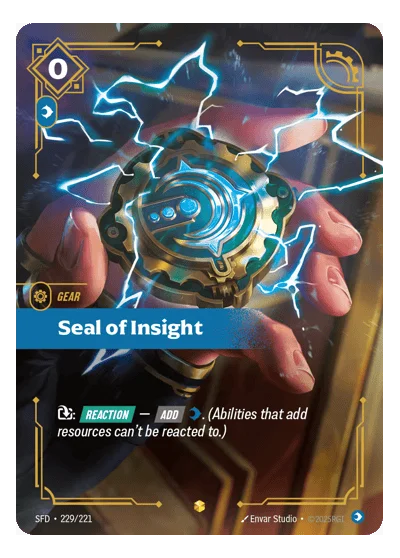 Seal Of Insight SPF-229 Riftbound Chase Card