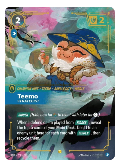Teemo, Strategist SPF-230 Riftbound Chase Card