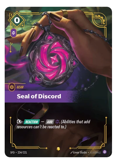Seal Of Discord SPF-234 Riftbound Chase Card