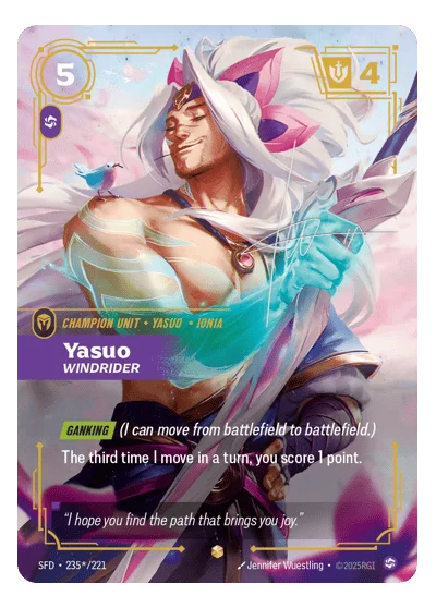 Yasuo, Windrider SPF-235* Riftbound Chase Card