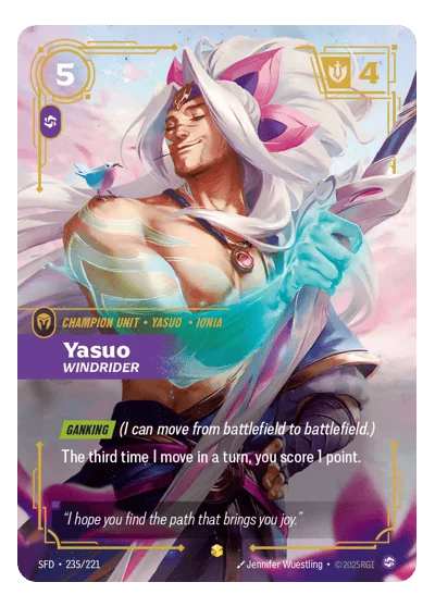 Yasuo, Windrider SPF-235 Riftbound Chase Card