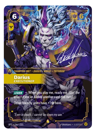 Darius, Executioner SPF-236* Riftbound Chase Card