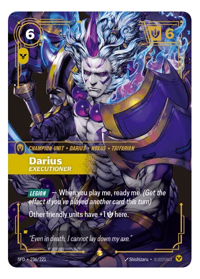 Darius, Executioner SPF-236 Riftbound Chase Card