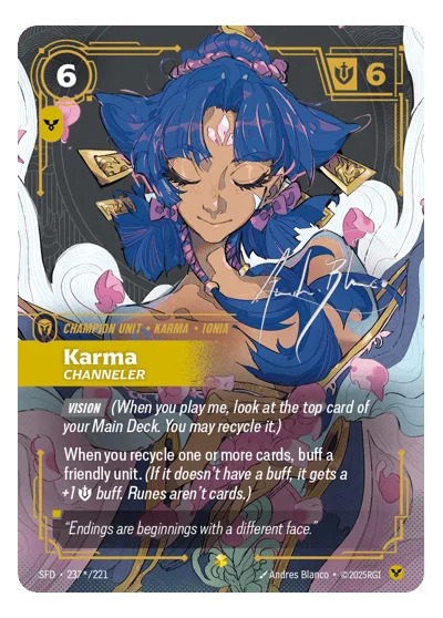 Karma, Channeler SPF-237* Riftbound Chase Card