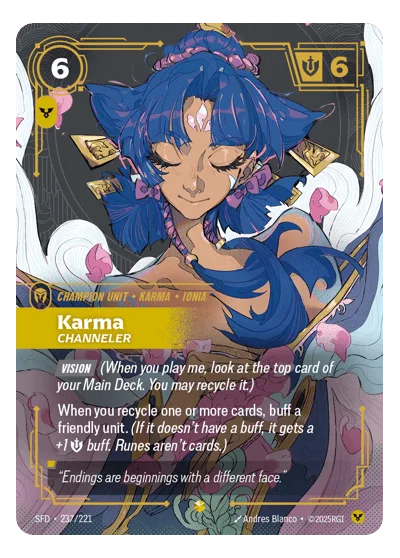 Karma, Channeler SPF-237 Riftbound Chase Card