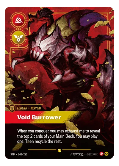 Void Burrower SPF-243 Overnumbered Spiritforged Riftbound TCG Card