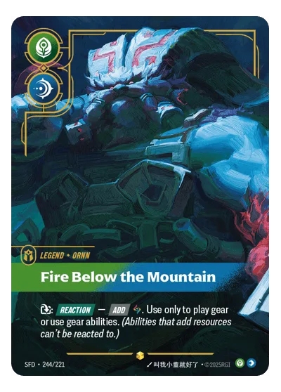 Fire Below The Mountain SPF-244 Riftbound TCG