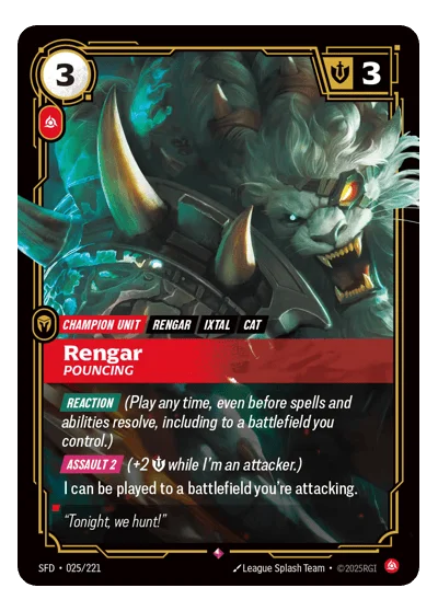 Rengar, Pouncing SPF-25 Riftbound TCG