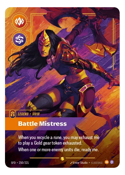 Battle Mistress SPF-250 Riftbound Chase Card