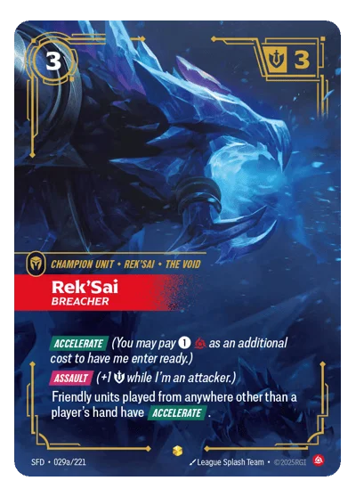 Rek'sai, Breacher SPF-29a Riftbound TCG