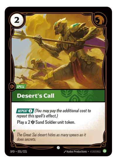 Desert's Call SPF-31 Riftbound TCG