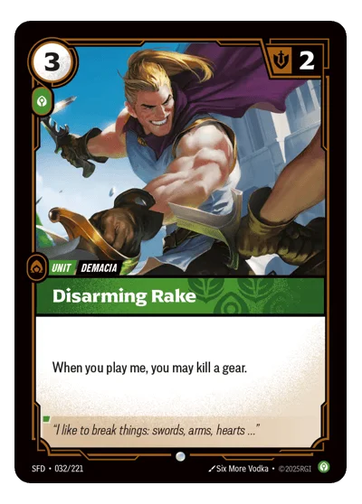 Disarming Rake SPF-32 Common Spiritforged Riftbound TCG Card