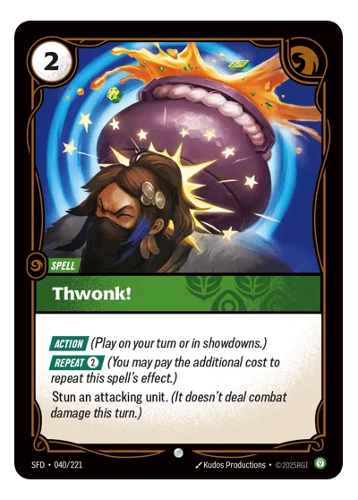 Thwonk! SPF-40 Common Spiritforged Riftbound TCG Card
