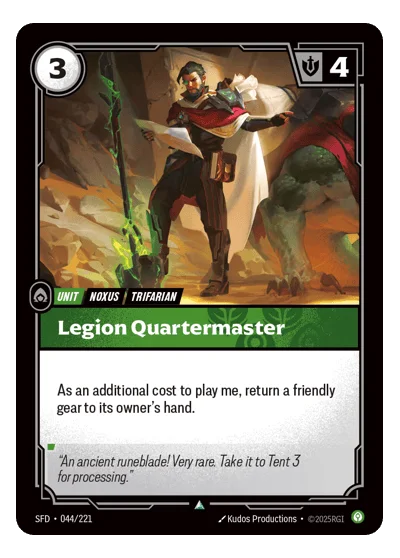 Legion Quartermaster SPF-44 Riftbound TCG