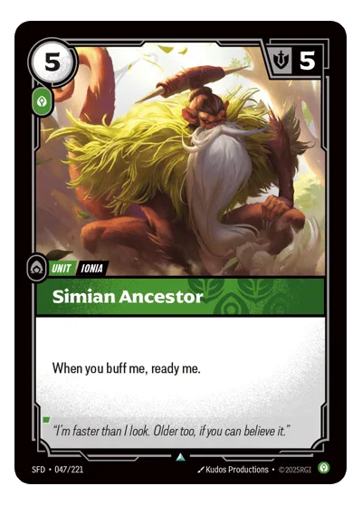 Simian Ancestor SPF-47 Uncommon Spiritforged Riftbound TCG Card