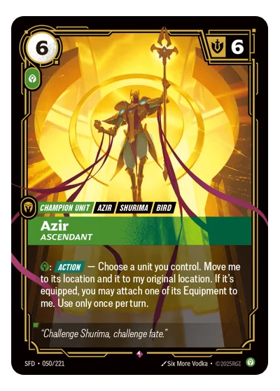 Azir, Ascendant SPF-50 Riftbound TCG