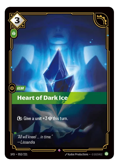 Heart Of Dark Ice SPF-52 Riftbound TCG