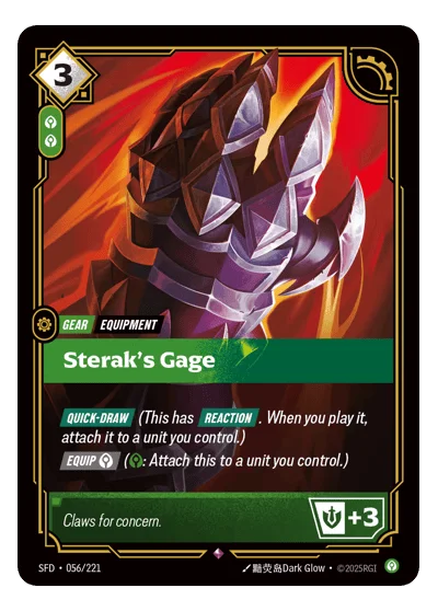 Sterak's Gage SPF-56 Riftbound TCG