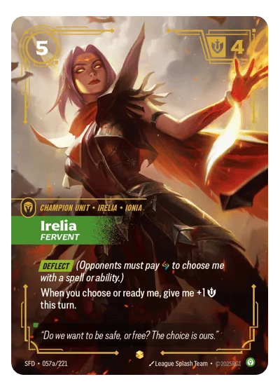 Irelia, Fervent SPF-57a Riftbound TCG