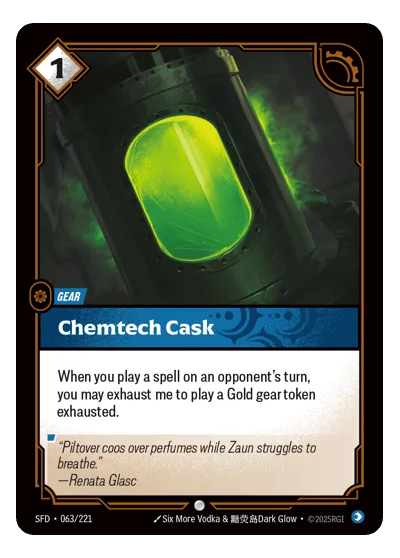 Chemtech Cask SPF-63 Riftbound TCG