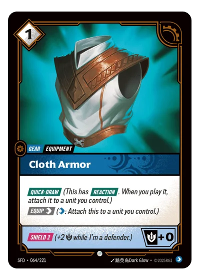 Cloth Armor SPF-64 Riftbound TCG