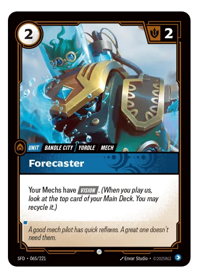 Forecaster SPF-65 Common Spiritforged Riftbound TCG Card