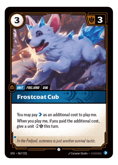 Frostcoat Cub SPF-67 Riftbound TCG