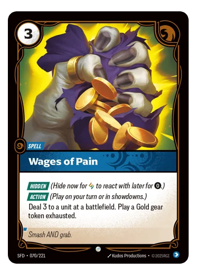Wages Of Pain SPF-70 Riftbound TCG