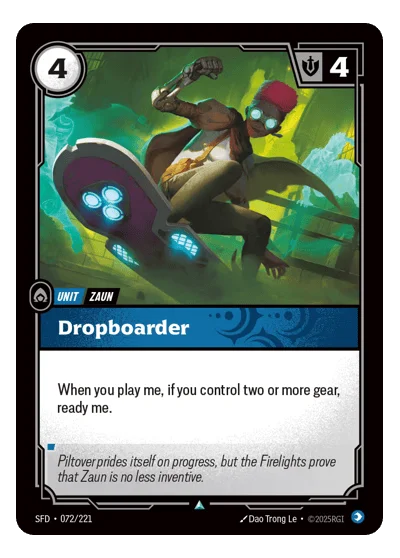 Dropboarder SPF-72 Uncommon Spiritforged Riftbound TCG Card
