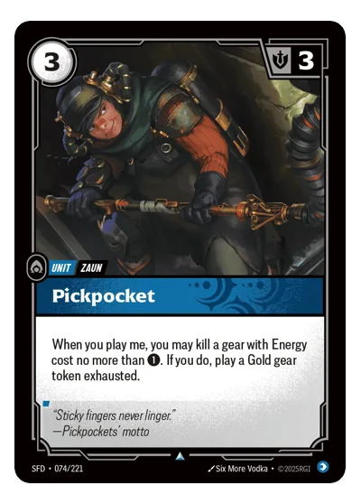 Pickpocket SPF-74 Uncommon Spiritforged Riftbound TCG Card