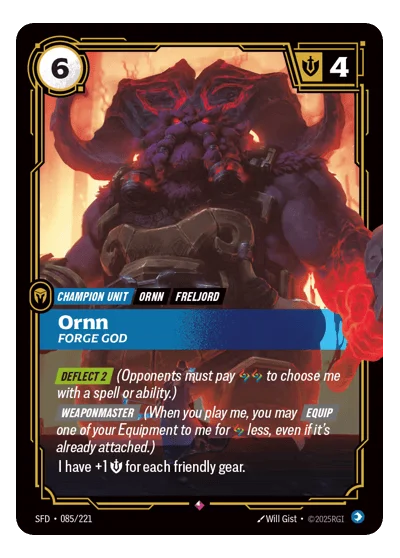 Ornn, Forge God SPF-85 Riftbound TCG