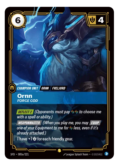 Ornn, Forge God SPF-85a Riftbound Chase Card