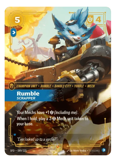Rumble, Scrapper SPF-89 Epic Spiritforged Riftbound TCG Card