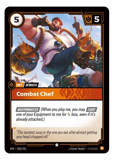 Combat Chef SPF-92 Common Spiritforged Riftbound TCG Card
