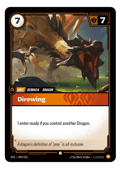 Direwing SPF-94 Common Spiritforged Riftbound TCG Card