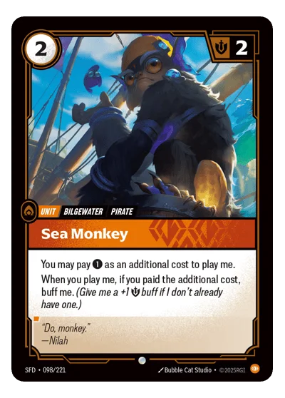 Sea Monkey SPF-98 Common Spiritforged Riftbound TCG Card