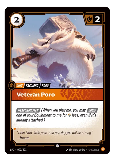 Veteran Poro SPF-99 Riftbound TCG