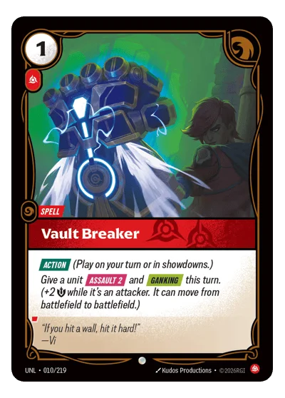 Vault Breaker UNL-10 Riftbound TCG